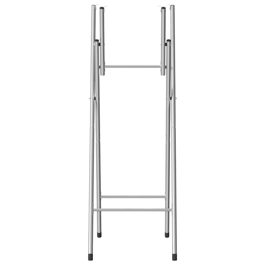 vidaXL Bartisch-Gestell Klappbar Silbern 45x53x108 cm Verzinkter Stahl