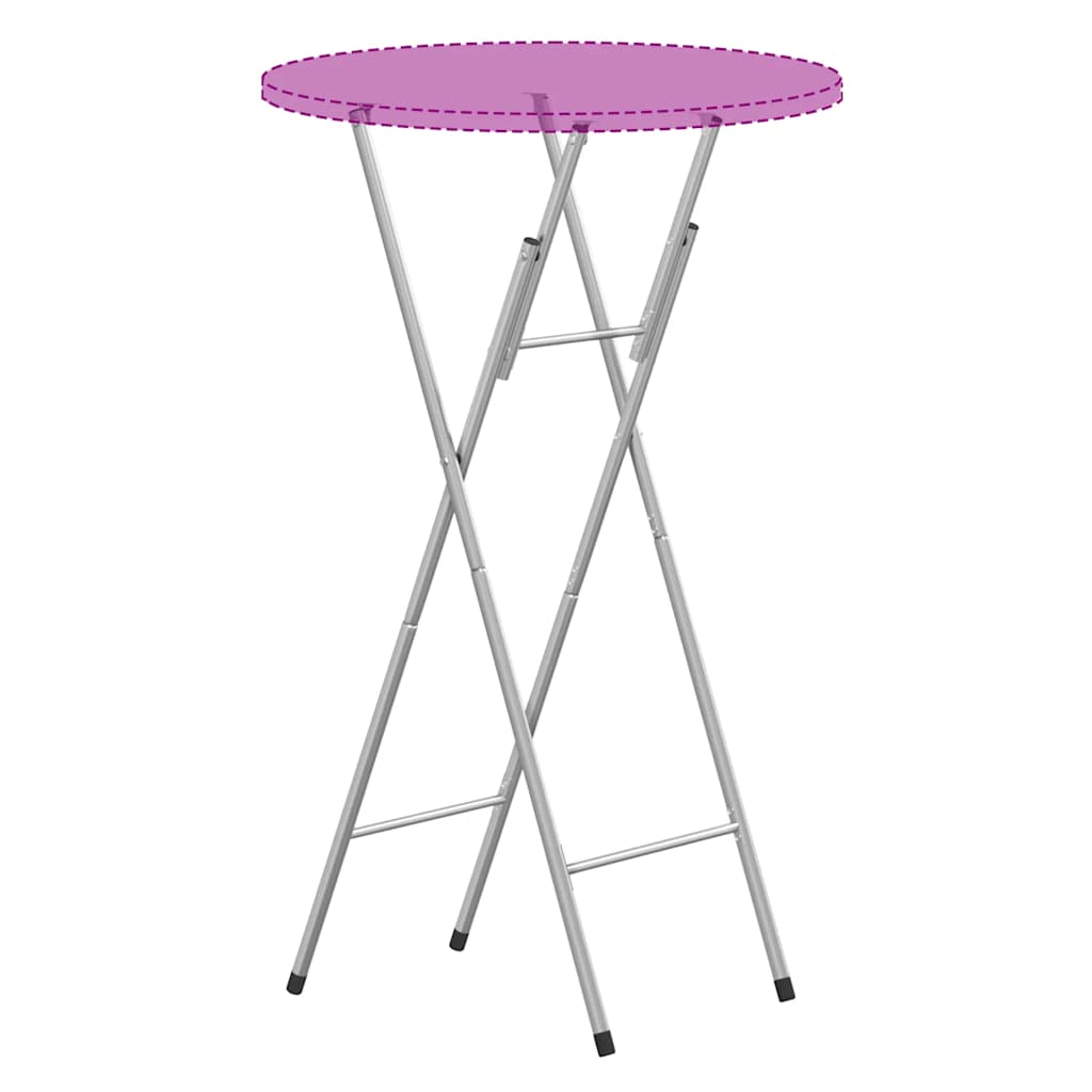 vidaXL Bartisch-Gestell Klappbar Silbern 45x53x108 cm Verzinkter Stahl