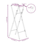 vidaXL Bartisch-Gestell Klappbar Silbern 45x53x108 cm Verzinkter Stahl
