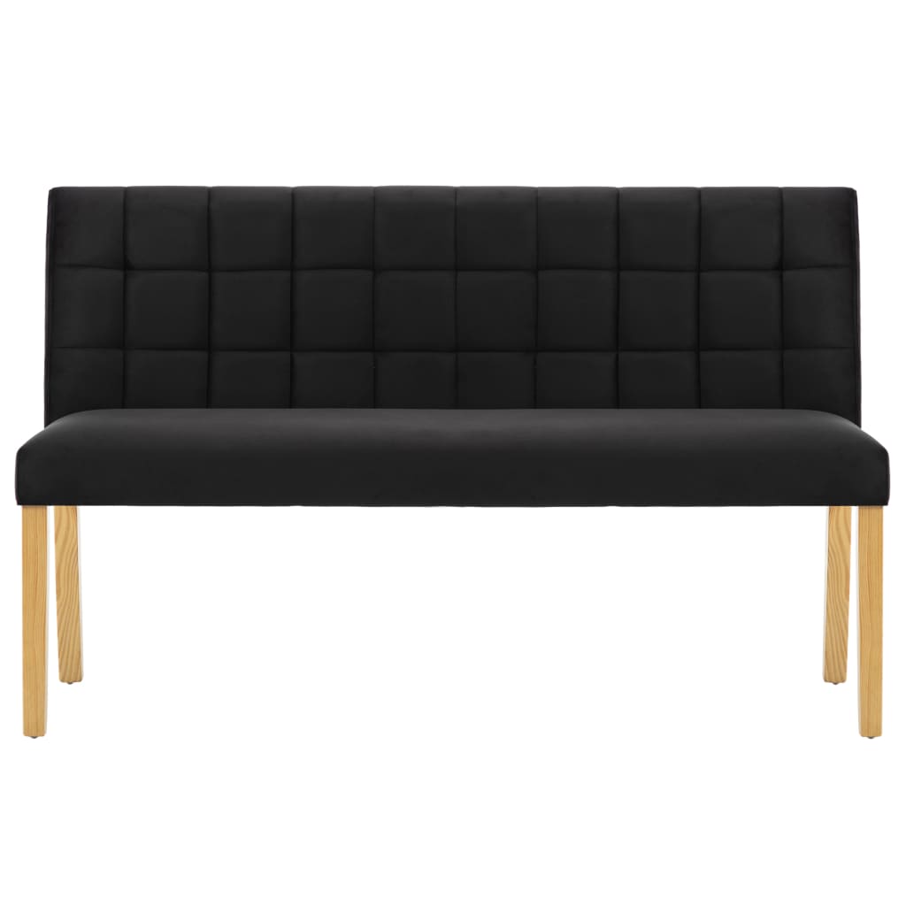 vidaXL Bank 140 cm Schwarz Samt