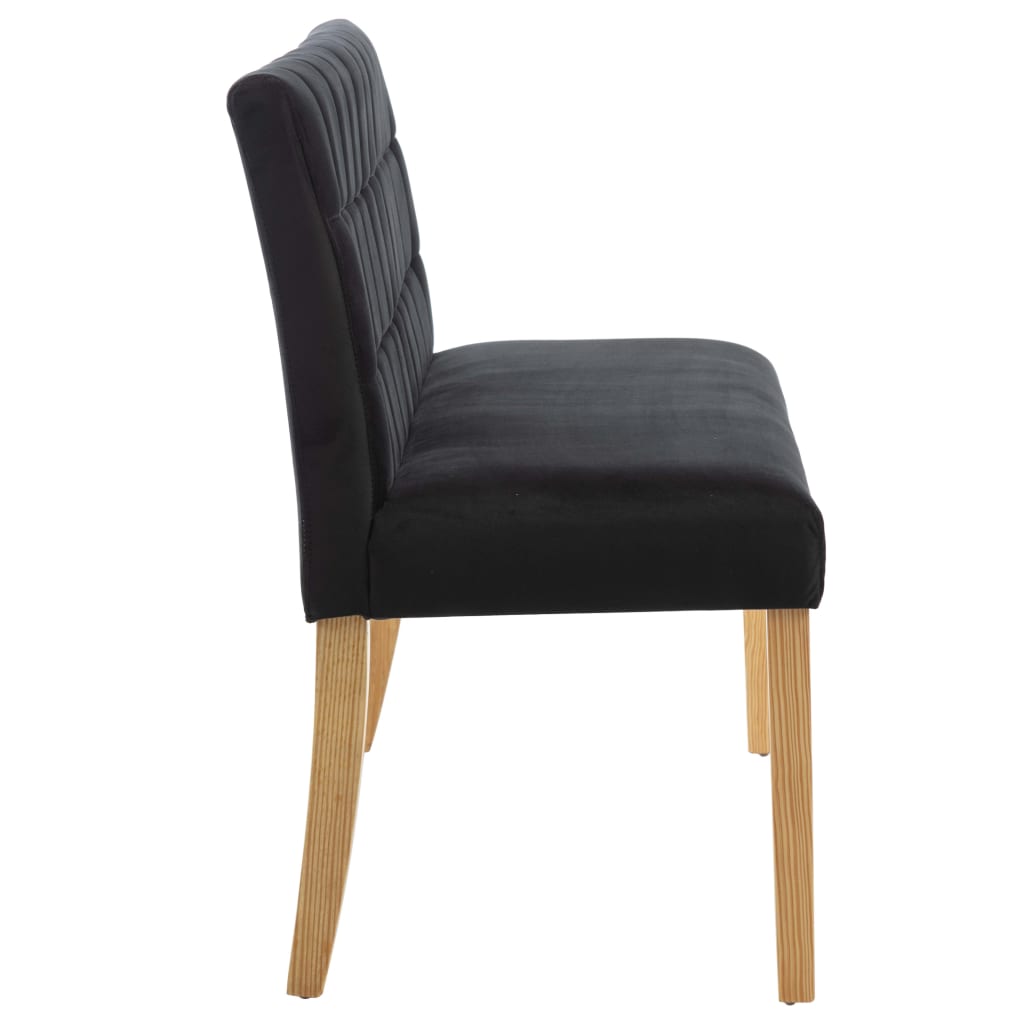 vidaXL Bank 140 cm Schwarz Samt