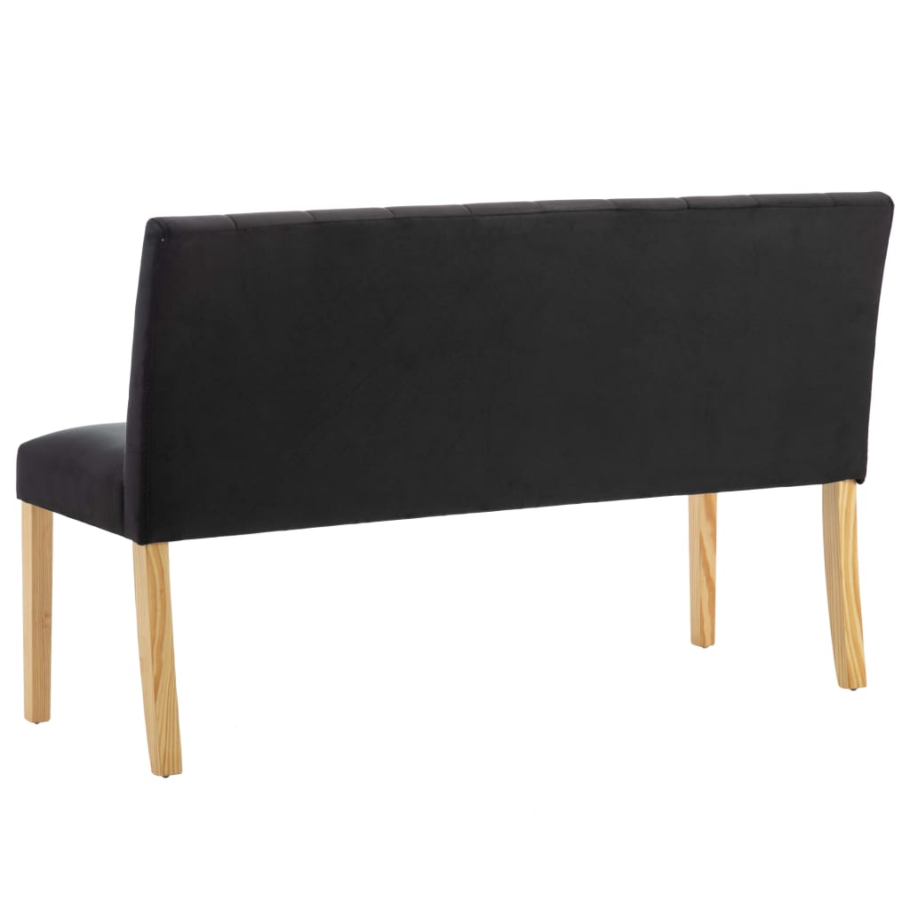 vidaXL Bank 140 cm Schwarz Samt