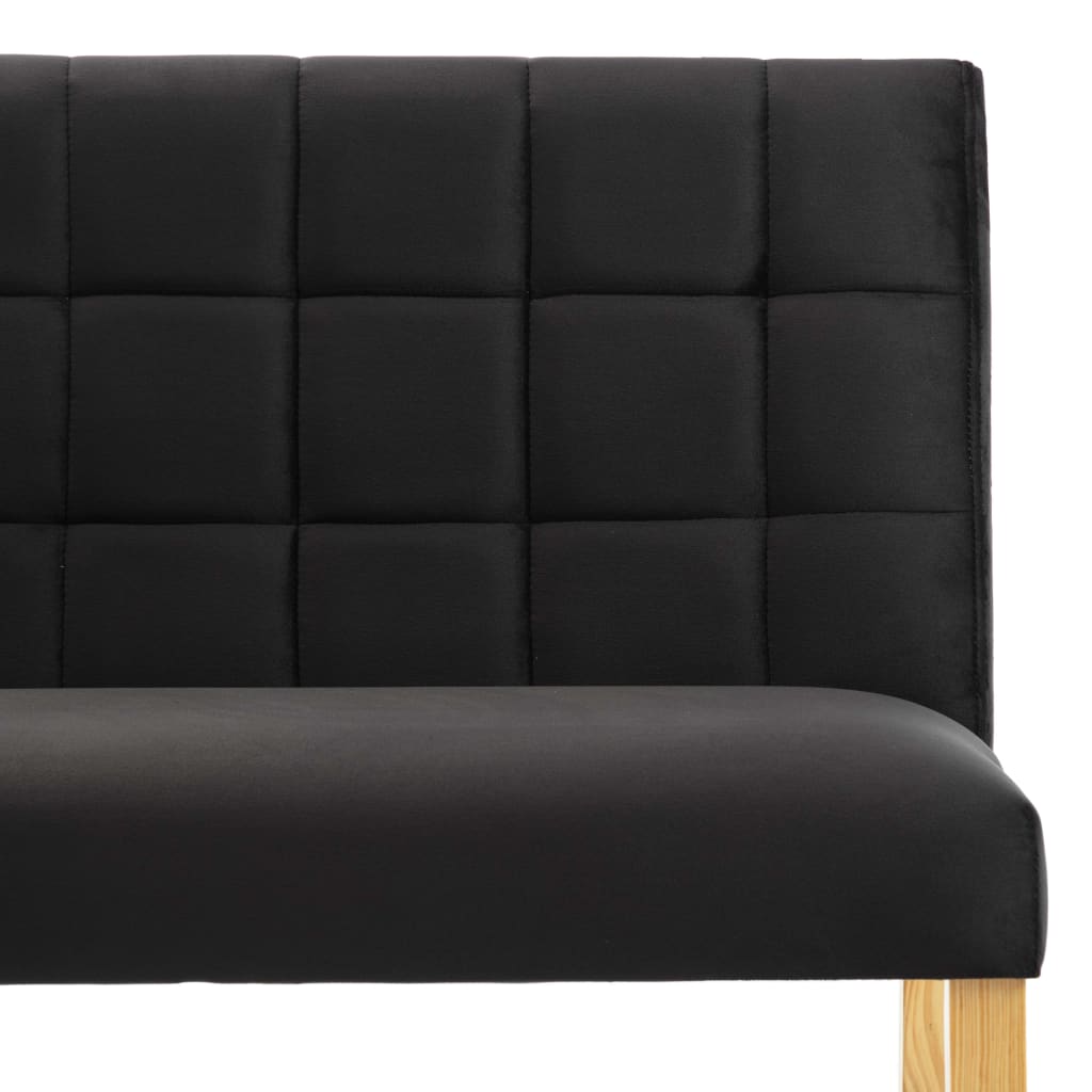 vidaXL Bank 140 cm Schwarz Samt