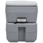 vidaXL Tragbare Campingtoilette Grau 20+10 L