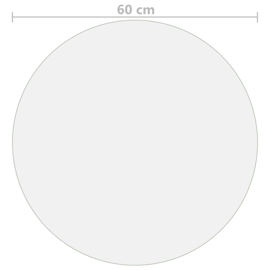 vidaXL Tischfolie Transparent Ø 1,6 mm PVC