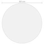 vidaXL Tischfolie Transparent Ø 1,6 mm PVC