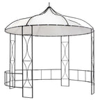 vidaXL Pavillon 300 x 290 cm Weiß Rund