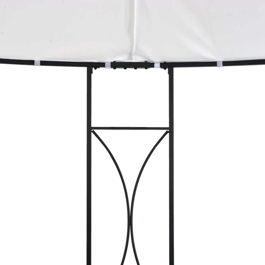 vidaXL Pavillon 300 x 290 cm Weiß Rund