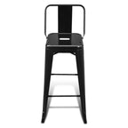vidaXL Barhocker 4 Stk. Schwarz Stahl