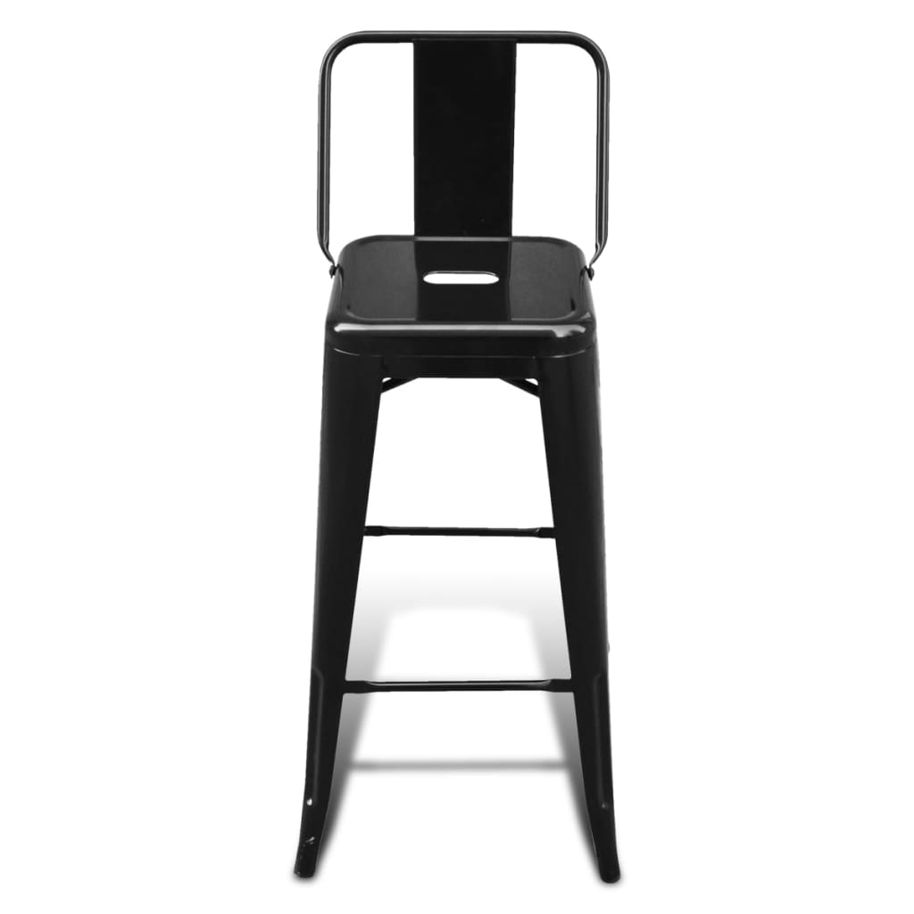 vidaXL Barhocker 6 Stk. Schwarz Stahl