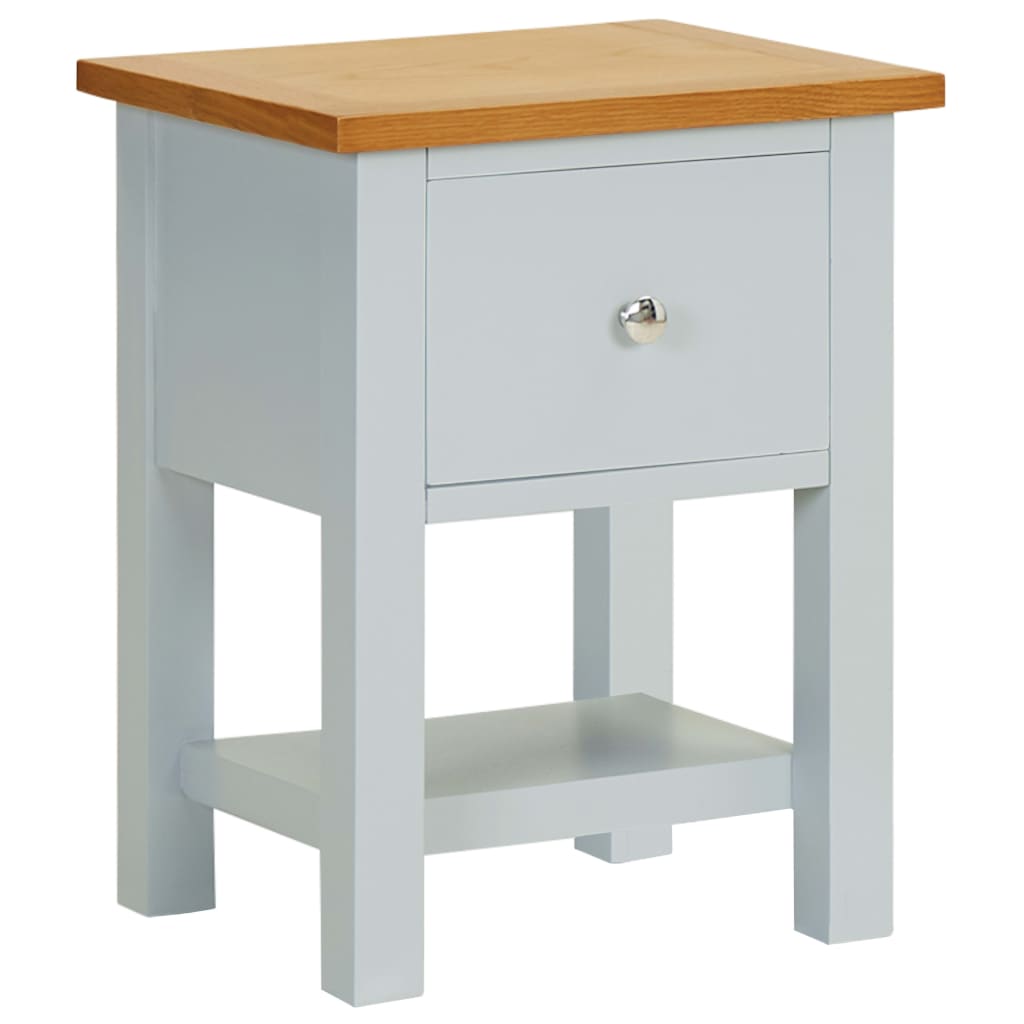 vidaXL Nachttisch 36x30x47 cm Massivholz Eiche