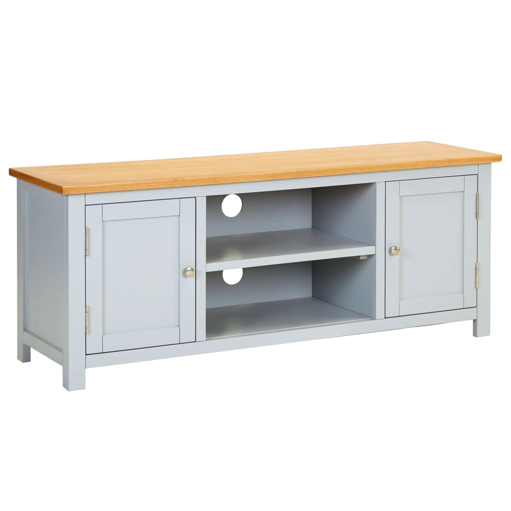 vidaXL TV-Schrank 120x35x48 cm Massivholz Eiche