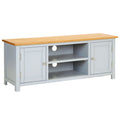 vidaXL TV-Schrank 120x35x48 cm Massivholz Eiche