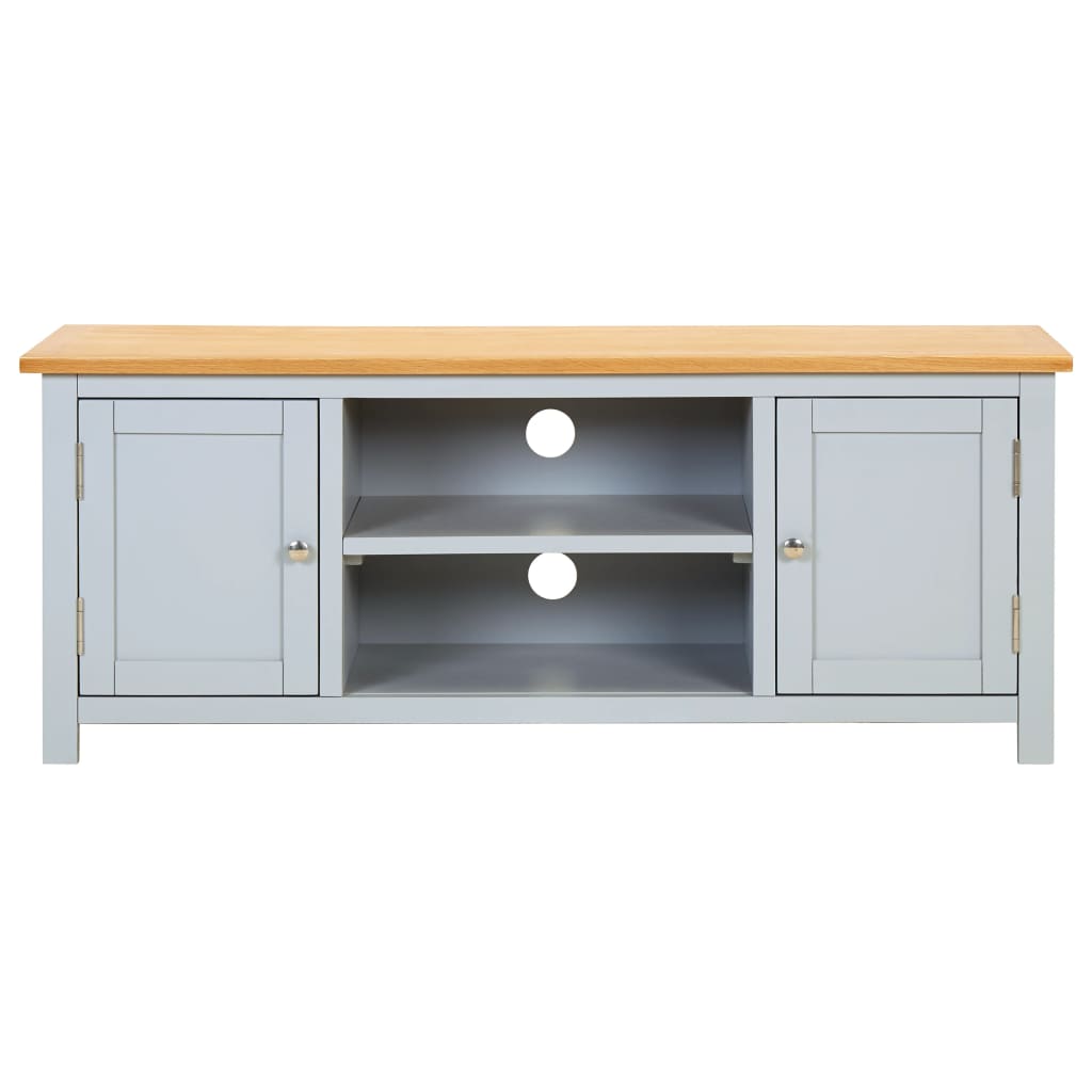 vidaXL TV-Schrank 120x35x48 cm Massivholz Eiche