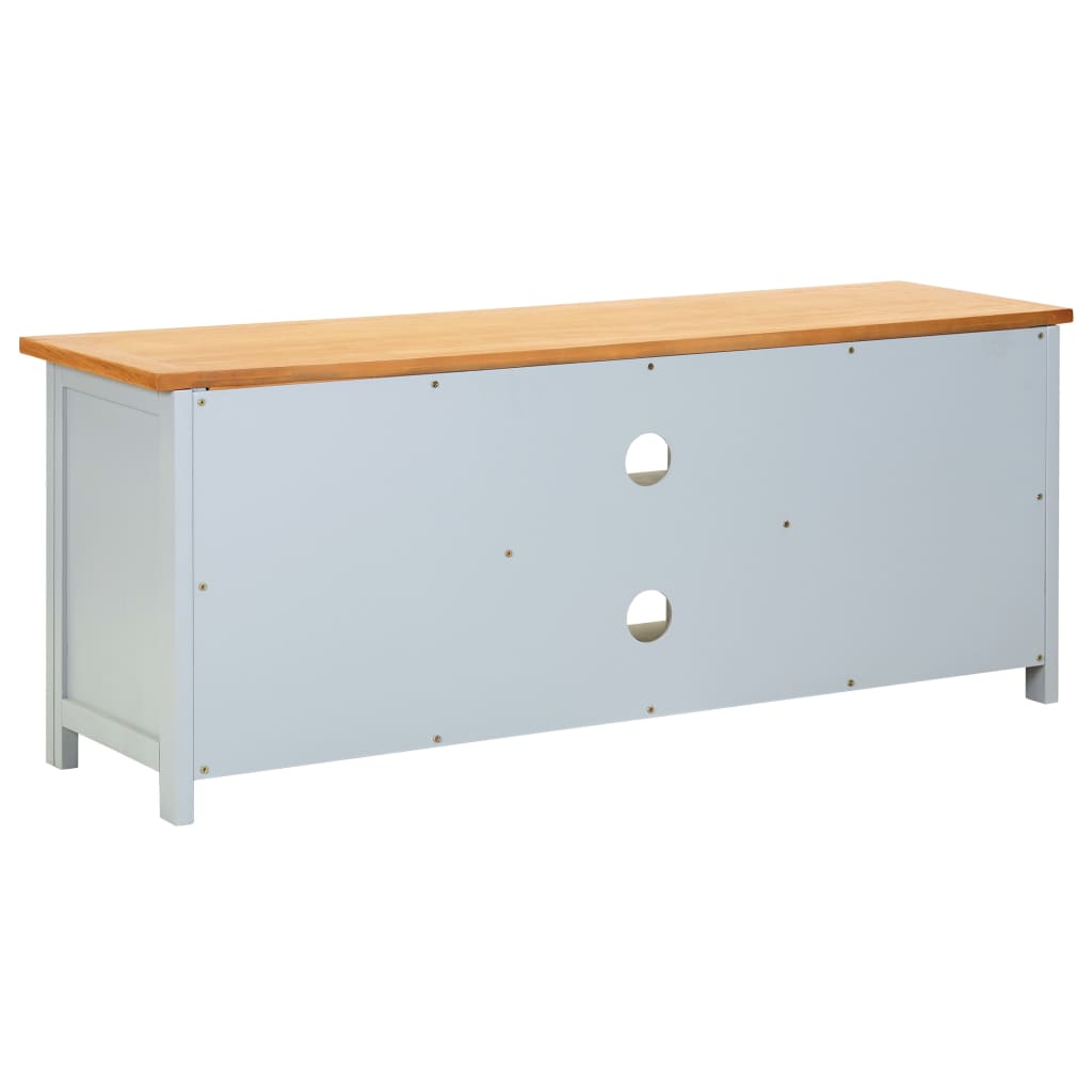 vidaXL TV-Schrank 120x35x48 cm Massivholz Eiche