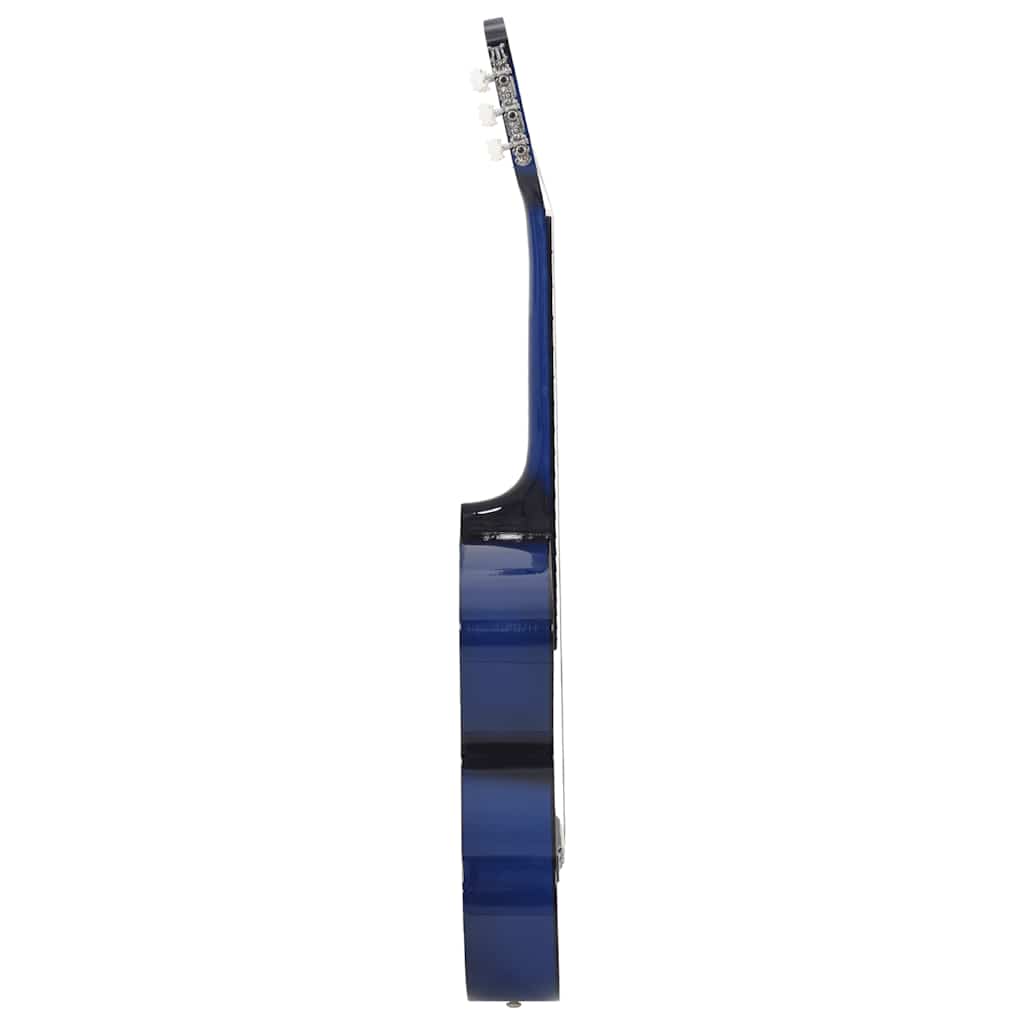vidaXL 12-tlg. Klassikgitarren-Set für Anfänger Blau 4/4 39"