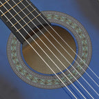 vidaXL Klassikgitarre für Anfänger und Kinder Blau 3/4 36"