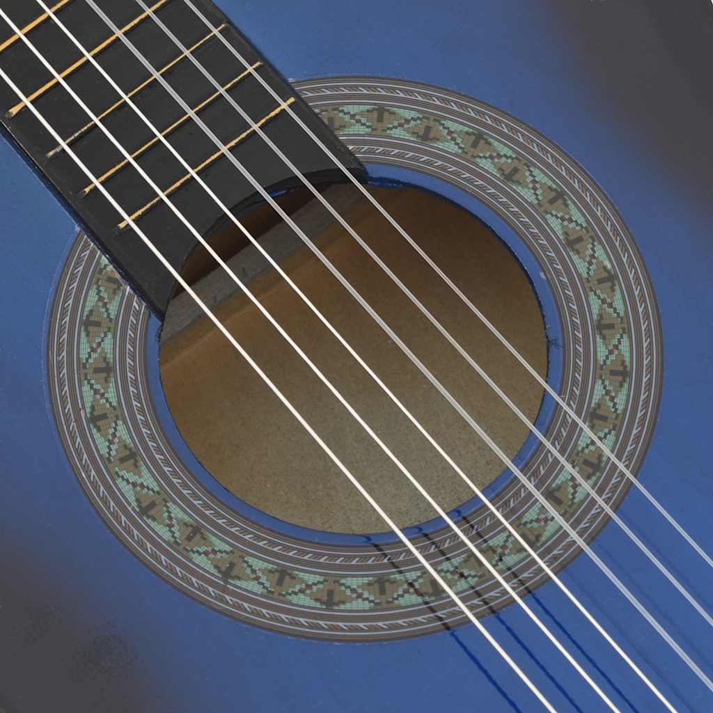 vidaXL Klassikgitarre für Anfänger und Kinder Blau 3/4 36"