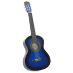 vidaXL 8-tlg. Klassische Gitarre Set für Anfänger Blau 1/2 34"