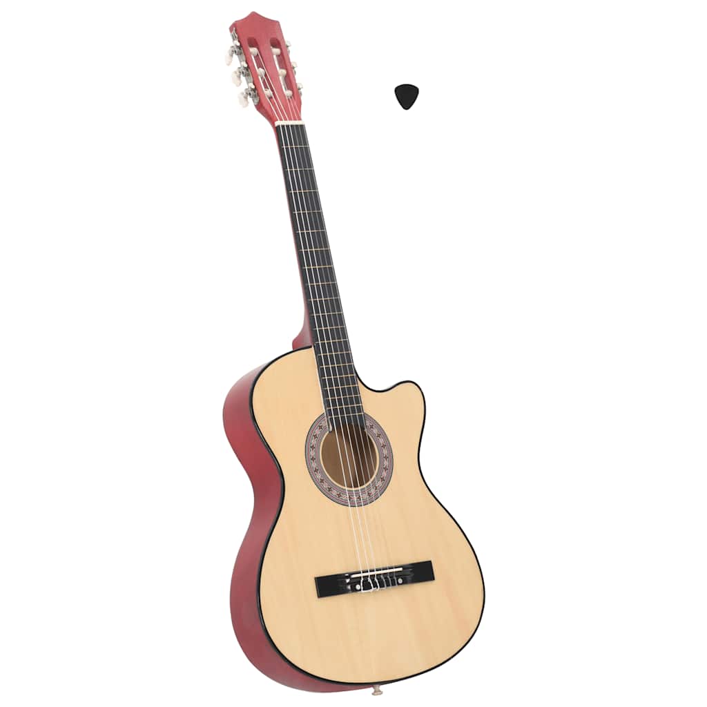 vidaXL Westerngitarre Akustisch Cutaway mit 6 Saiten 38" Lindenholz