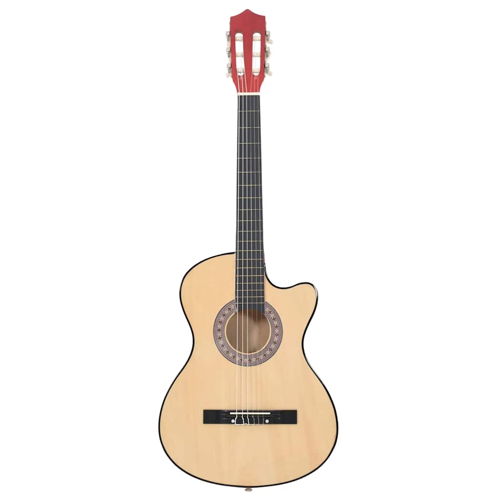 vidaXL Westerngitarre Akustisch Cutaway mit 6 Saiten 38" Lindenholz
