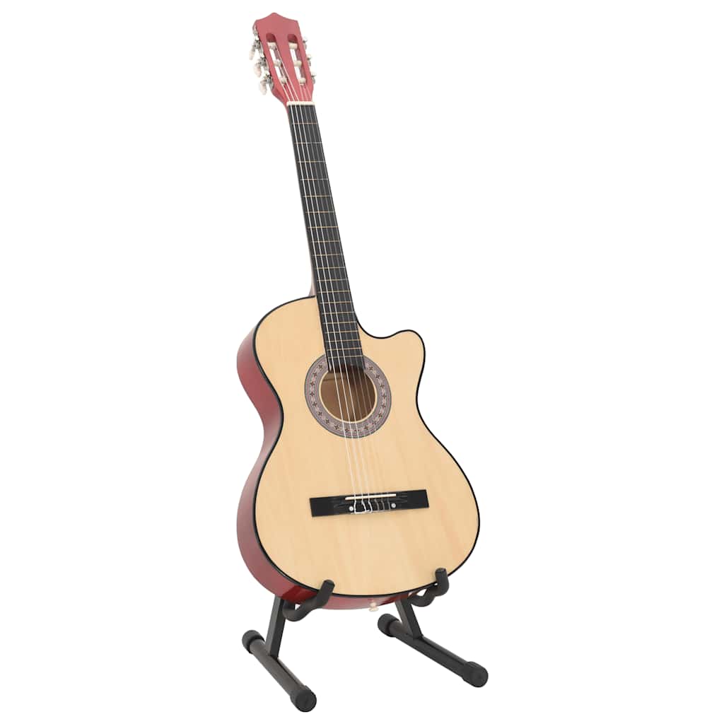 vidaXL 12-tlg. Westerngitarre Set Akustisch Cutaway mit 6 Saiten 38"