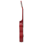 vidaXL 12-tlg. Westerngitarre Set Akustisch Cutaway mit 6 Saiten 38"