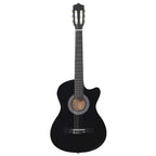 vidaXL Westerngitarre Cutaway mit 6 Saiten Schwarz 38"