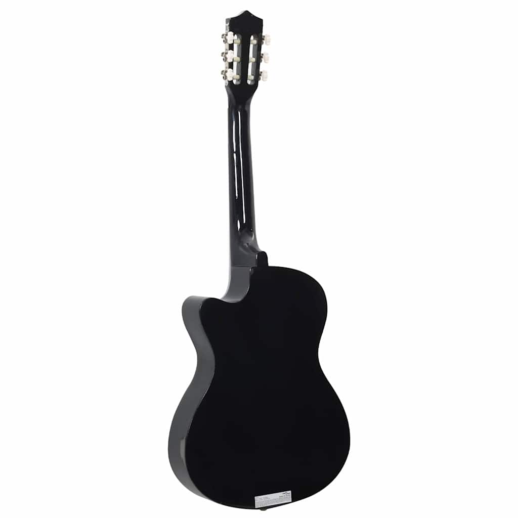 vidaXL Westerngitarre Cutaway mit 6 Saiten Schwarz 38"