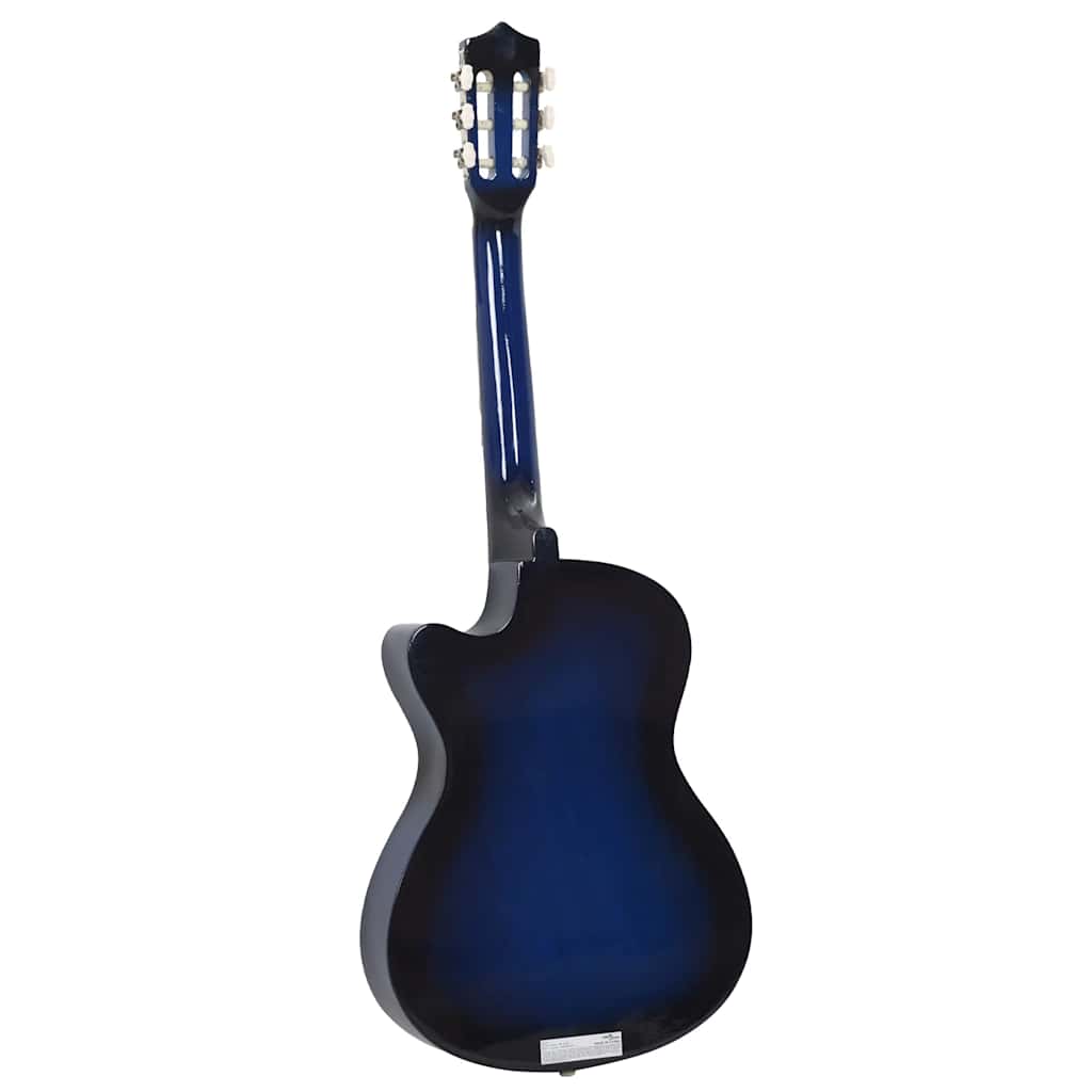 vidaXL Westerngitarre Cutaway mit 6 Saiten Blau-Schattiert 38"