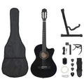 vidaXL 12-tlg. Western Gitarren-Set mit Equalizer und 6 Saiten Schwarz