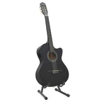 vidaXL 12-tlg. Western Gitarren-Set mit Equalizer und 6 Saiten Schwarz