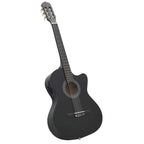 vidaXL 12-tlg. Western Gitarren-Set mit Equalizer und 6 Saiten Schwarz