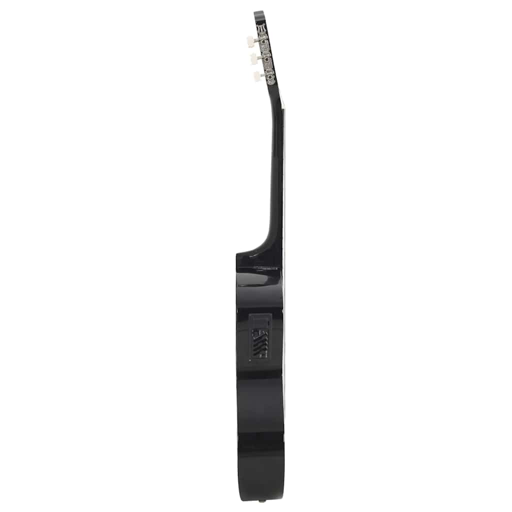 vidaXL 12-tlg. Western Gitarren-Set mit Equalizer und 6 Saiten Schwarz