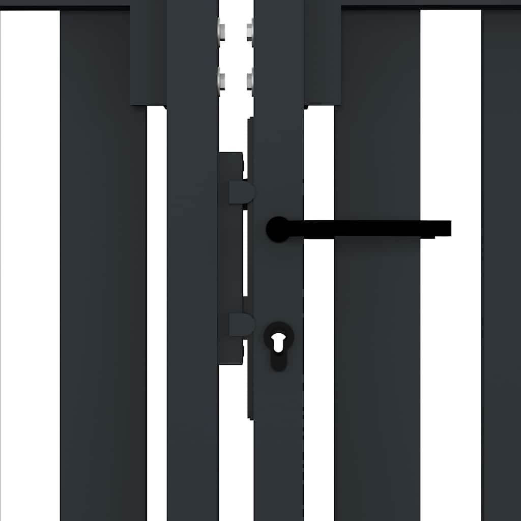 vidaXL Doppeltür-Zauntor aus Stahl 300 x 75 cm Anthrazit