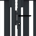 vidaXL Doppeltür-Gartentor aus Stahl 300 x 125 cm Anthrazit