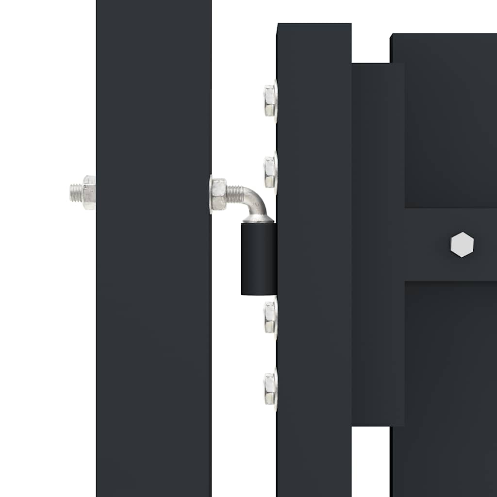 vidaXL Doppeltür-Gartentor aus Stahl 300 x 125 cm Anthrazit
