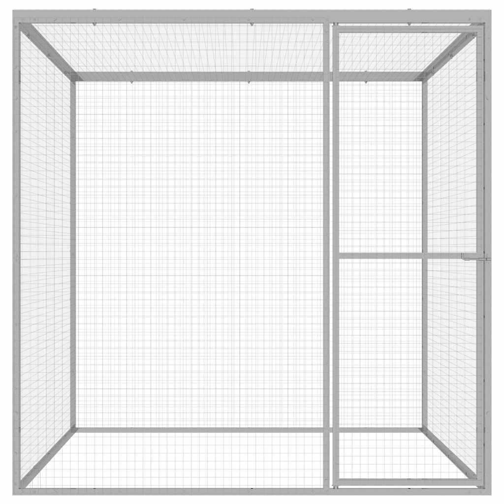 vidaXL Katzenkäfig 1,5x1,5x1,5 m Verzinkter Stahl
