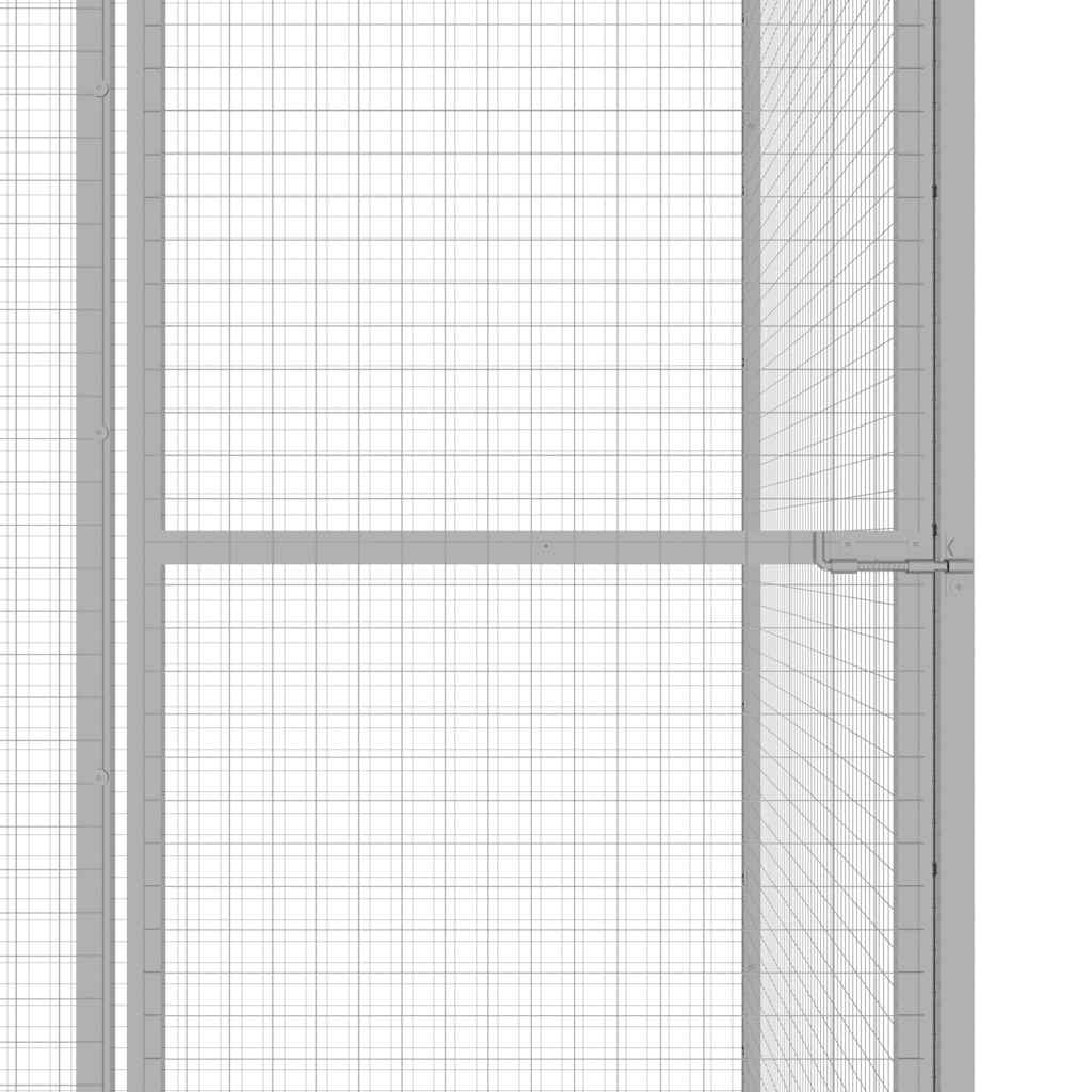 vidaXL Katzenkäfig 1,5x1,5x1,5 m Verzinkter Stahl
