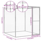 vidaXL Katzenkäfig 1,5x1,5x1,5 m Verzinkter Stahl