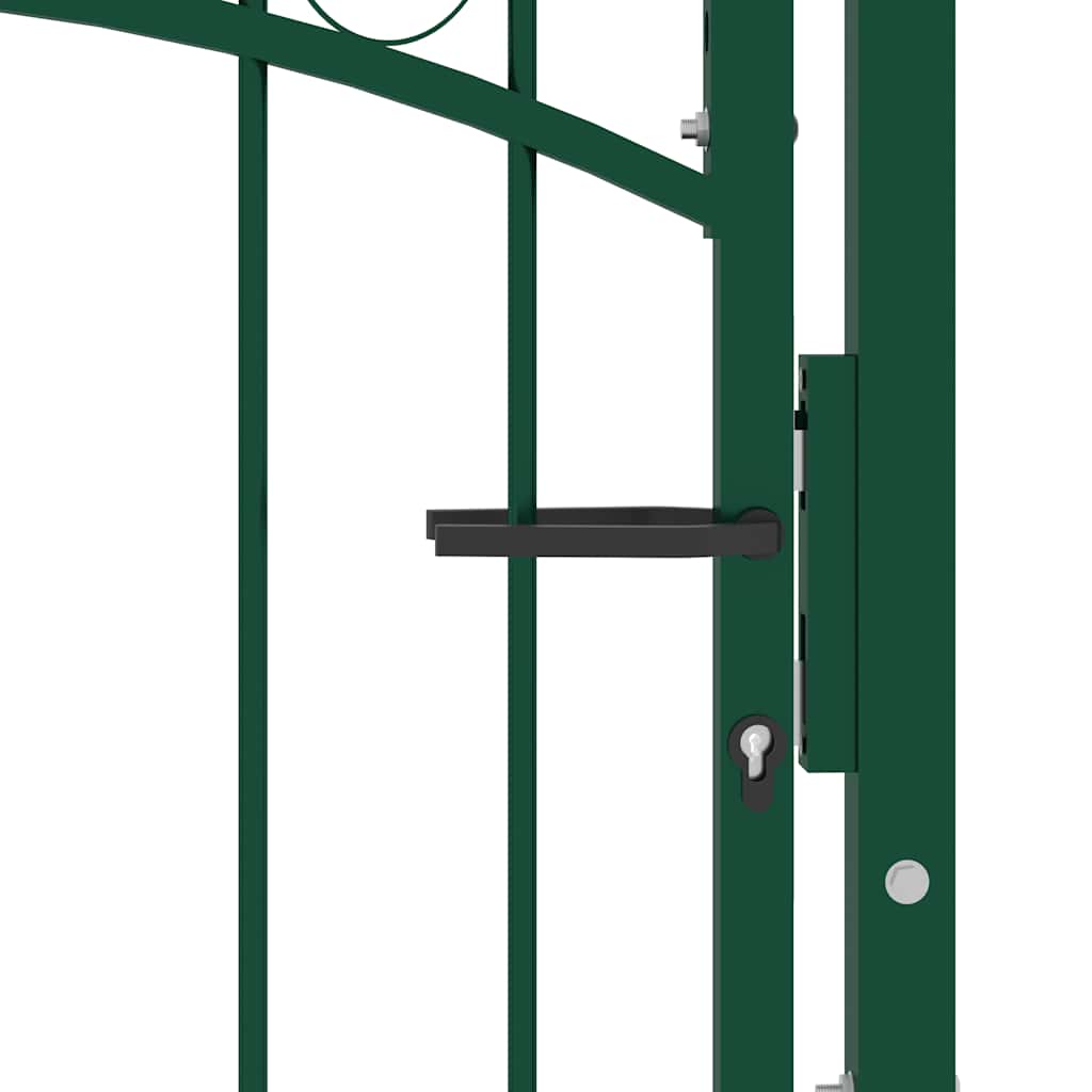 vidaXL Zauntor EMMEN mit Bogenabschluss Stahl 100 x 86 cm Grün