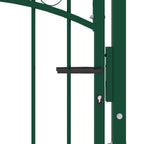 vidaXL Zauntor EMMEN mit Spikes Stahl 103 x 97 cm Grün