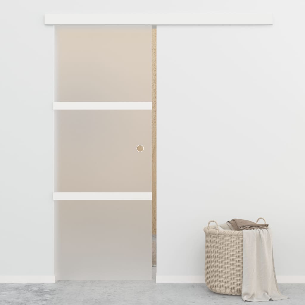 vidaXL Schiebetür mit weichen Stoppern ESG Glas und Aluminium