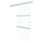 vidaXL Schiebetür mit Softclose ESG-Glas und Aluminium