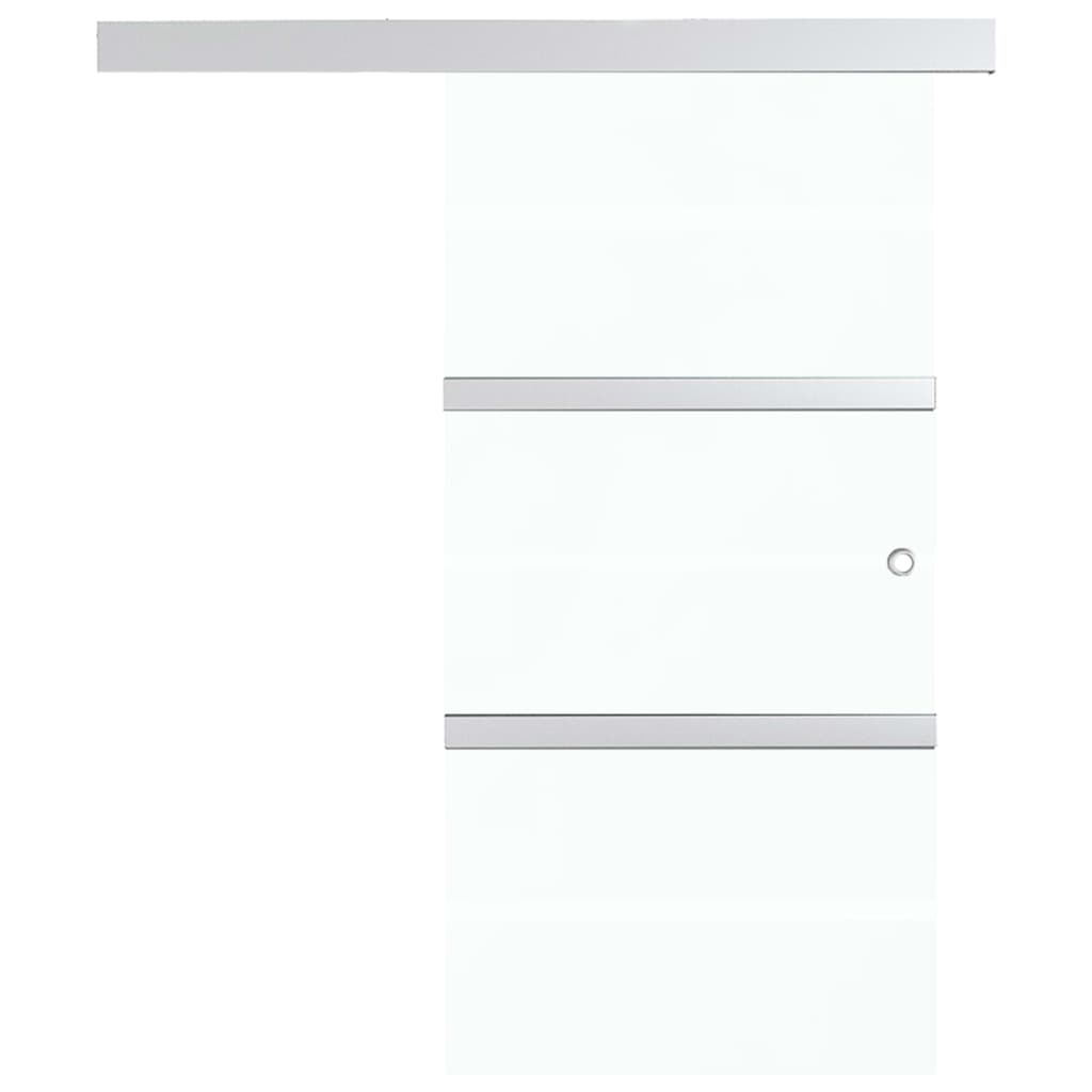 vidaXL Schiebetür mit Softclose ESG-Glas und Aluminium