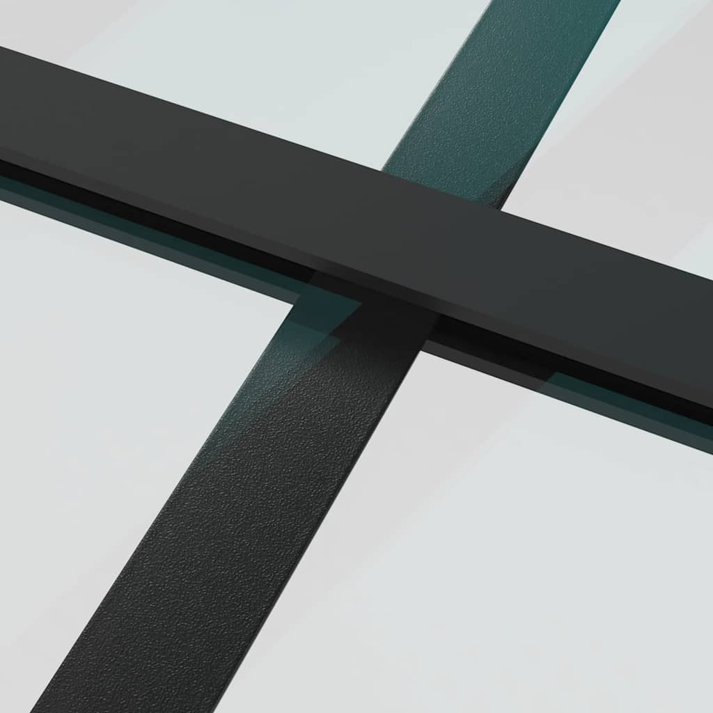 vidaXL Schiebetür Aluminium und ESG Glas Schwarz