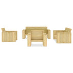 vidaXL 5-tlg. Garten-Lounge-Set Kiefernholz Imprägniert