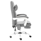 vidaXL Massage-Bürostuhl Grau Stoff