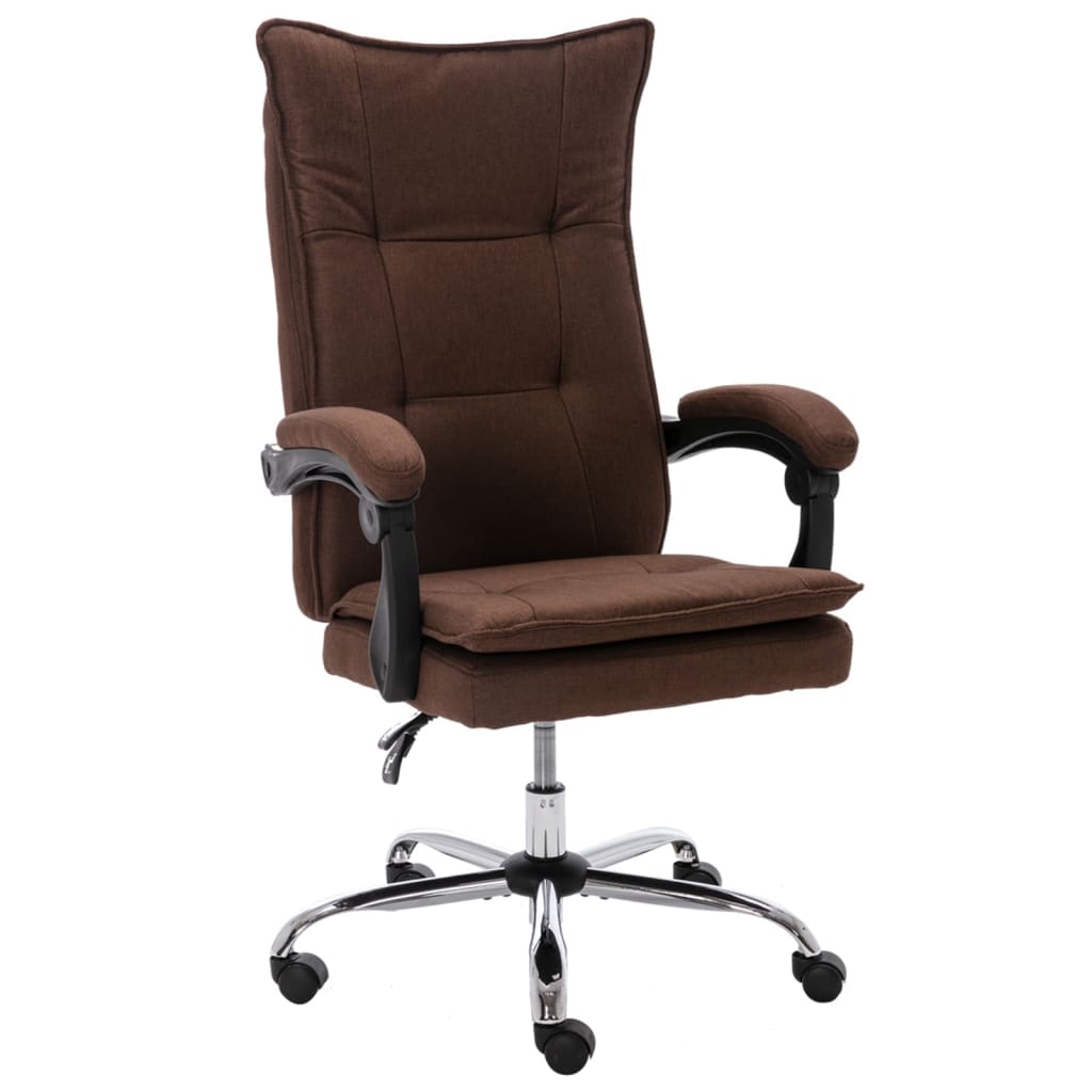 vidaXL Bürostuhl Braun Stoff