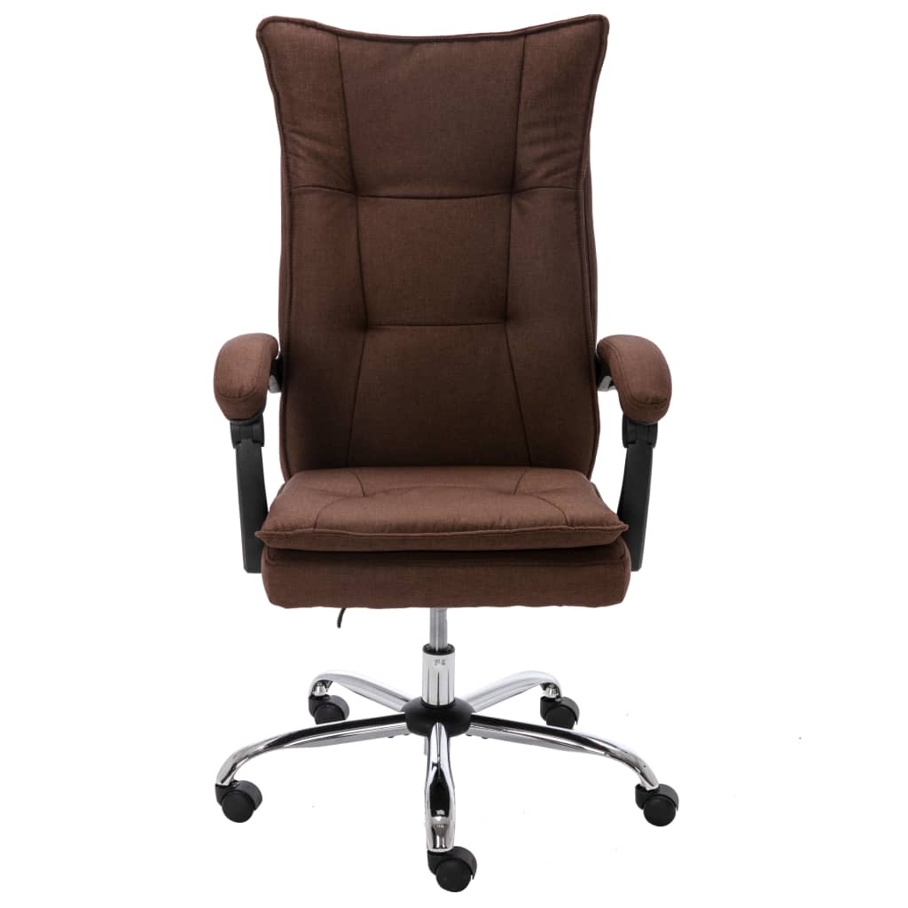 vidaXL Bürostuhl Braun Stoff